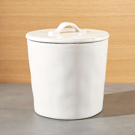 Marin Medium White Ceramic Kitchen Canister