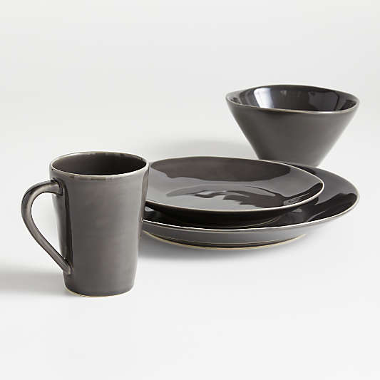 Marin Dark Grey 4-Piece Place Setting