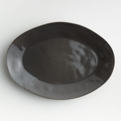 View Marin Dark Grey 20" Oval Platter details