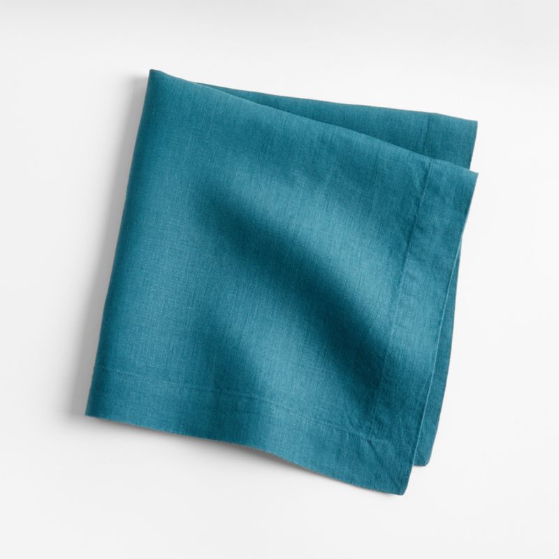 Marin Sea Blue Linen Napkin, Set of 4 - image 2 of 3