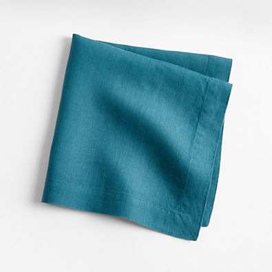 View Marin Sea Blue EUROPEAN FLAX ™-Certified Linen Napkin details