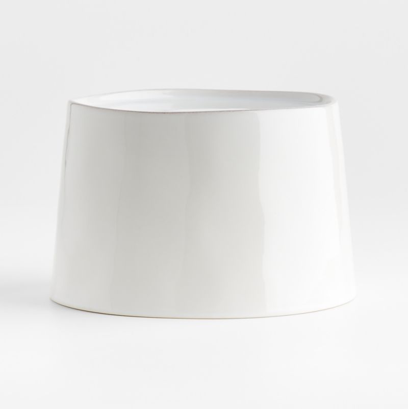 Marin White Ceramic Drink Dispenser Stand