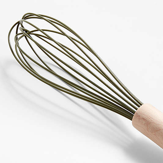 Marin Desert Green Silicone and Wood Whisk