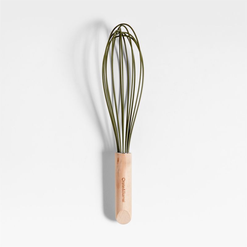 Marin Desert Green Silicone and Wood Whisk - image 0 of 4