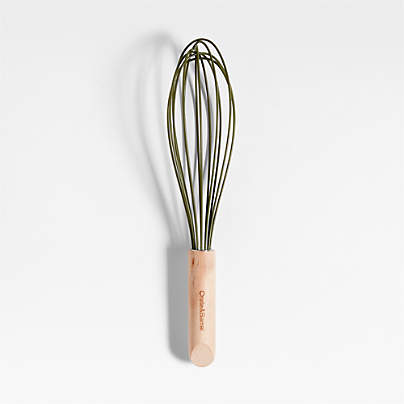 Marin Desert Green Silicone and Wood Whisk