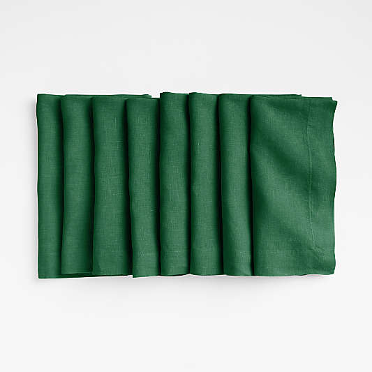 Marin Green Linen Napkin, Set of 8