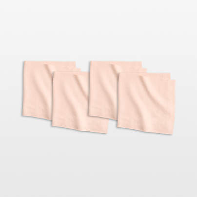 Marin EUROPEAN FLAX ™-Certified Linen Elegant Pink Dinner Napkins, Set of 4