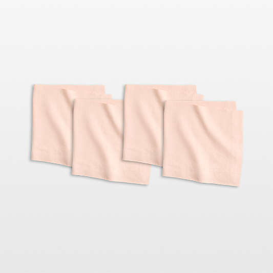 Marin EUROPEAN FLAX ™-Certified Linen Elegant Pink Dinner Napkins, Set of 4