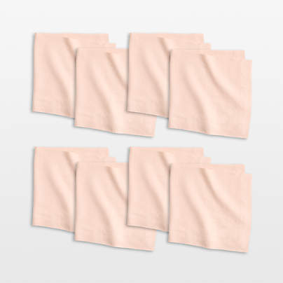 Marin EUROPEAN FLAX ™-Certified Linen Elegant Pink Dinner Napkins, Set of 8