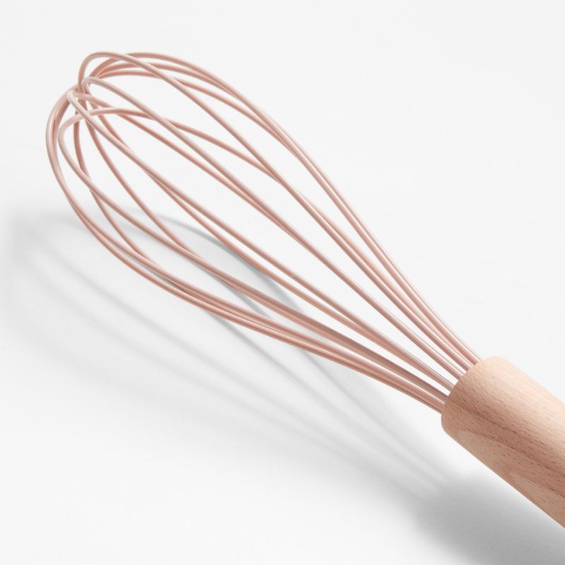 Marin Elegant Pink Silicone and Wood Whisk - image 3 of 4