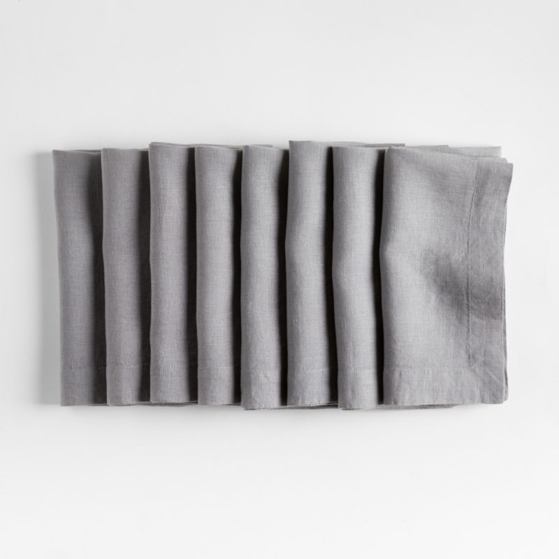 Marin Metal Grey EUROPEAN FLAX ™-Certified Linen Napkins, Set of 8 - image 0 of 7