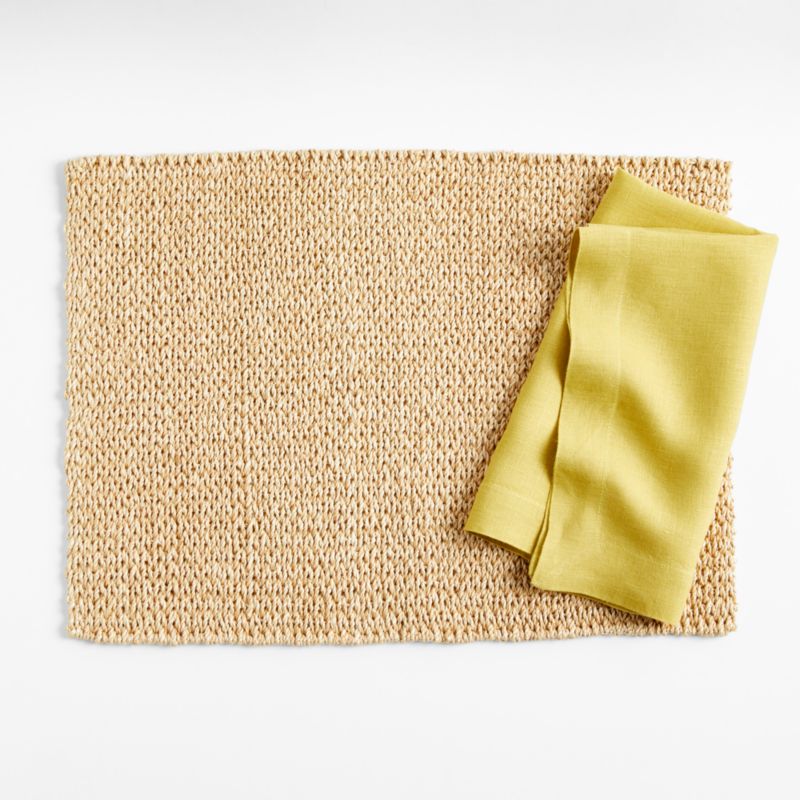 Marin Olive Yellow EUROPEAN FLAX ™-Certified Linen Napkin - image 2 of 6