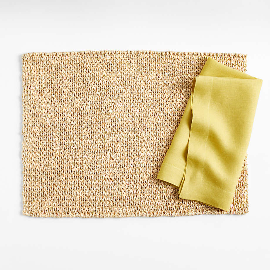 Marin Olive Yellow Linen Napkin, Set of 4 + Reviews