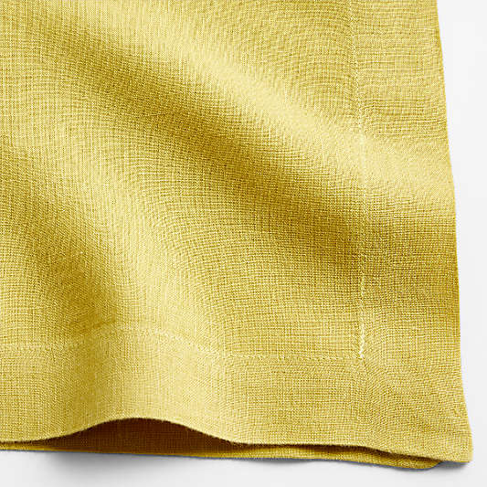 Marin Olive Yellow EUROPEAN FLAX ™-Certified Linen Napkin