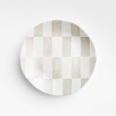 View Marin Checkered Grey Melamine Salad Plate details