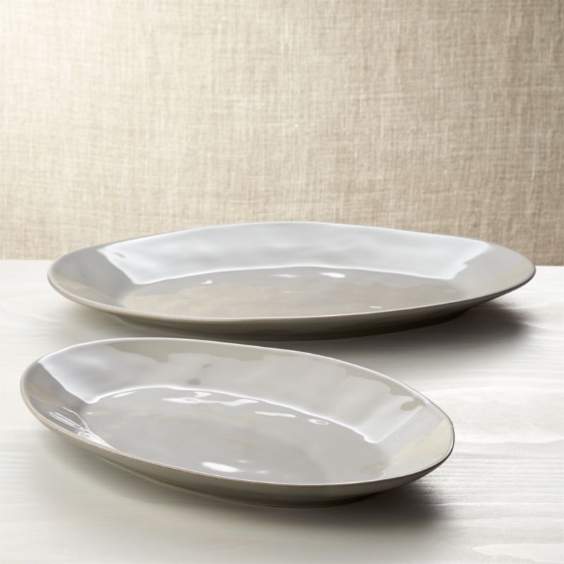 Marin Grey Small Oval Platter - image 1 of 5