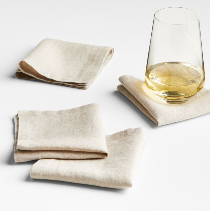 Marin Natural EUROPEAN FLAX ™-Certified Linen Cocktail Napkins, Set of 4 - image 6 of 7