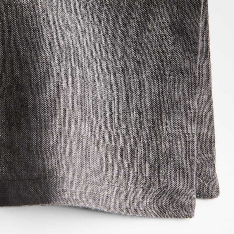 Marin Storm Grey European Flax ®-Certified Linen Cocktail Napkins, Set of 4