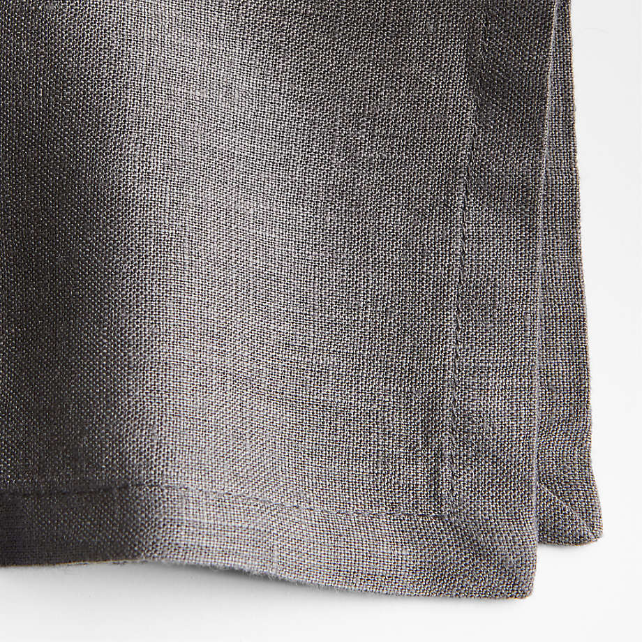 Best Linen Cocktail Napkins Set | by Rough Linen Light Grey / 6 Square