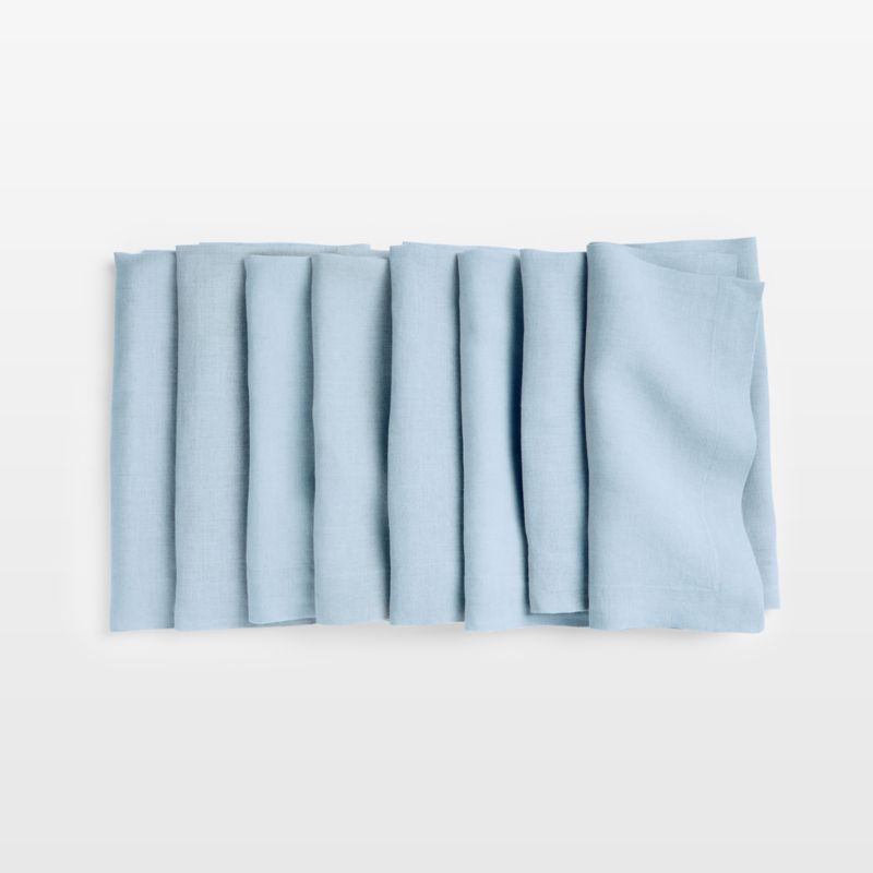 Marin Light Blue EUROPEAN FLAX ™-Certified Linen Napkins, Set of 8 - image 0 of 5