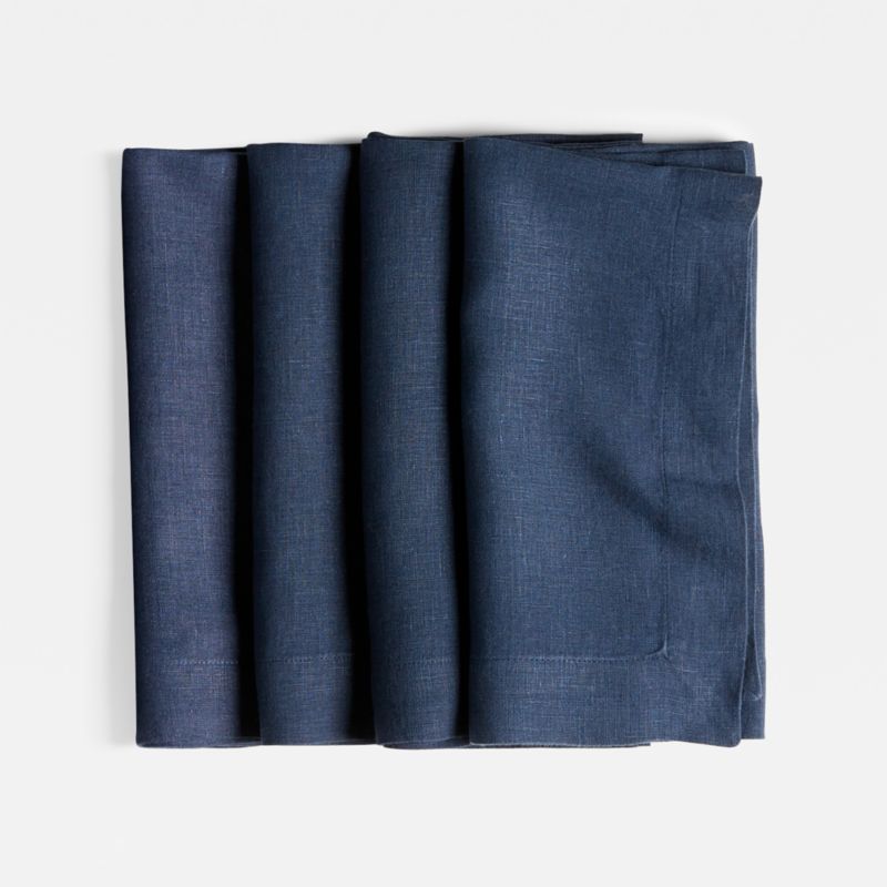 Marin Indigo EUROPEAN FLAX ™-Certified Linen Napkins, Set of 4 - image 0 of 9