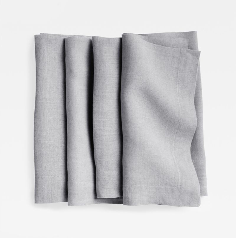 Marin Metal Grey EUROPEAN FLAX ™-Certified Linen, Set of 4 - image 0 of 6