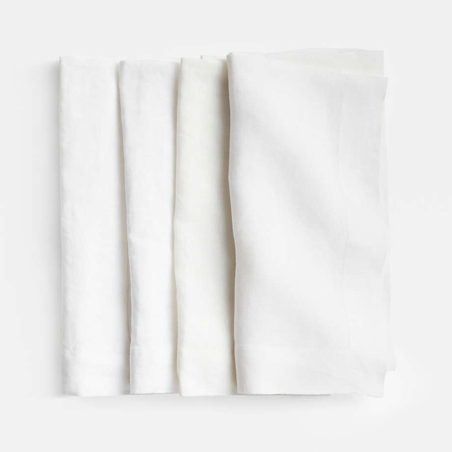 Marin Light Blue European Flax -Certified Linen Napkin | Crate & Barrel