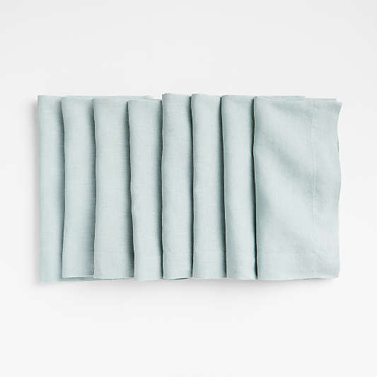 Marin Blue Mist Linen Napkins, Set of 8