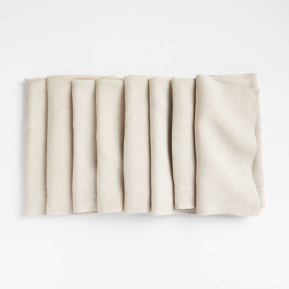 Marin Natural European Flax -Certified Linen Napkin + Reviews | Crate & Barrel