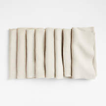 Marin Natural EUROPEAN FLAX -Certified Linen Napkin, Set of 8 + Reviews | Crate & Barrel