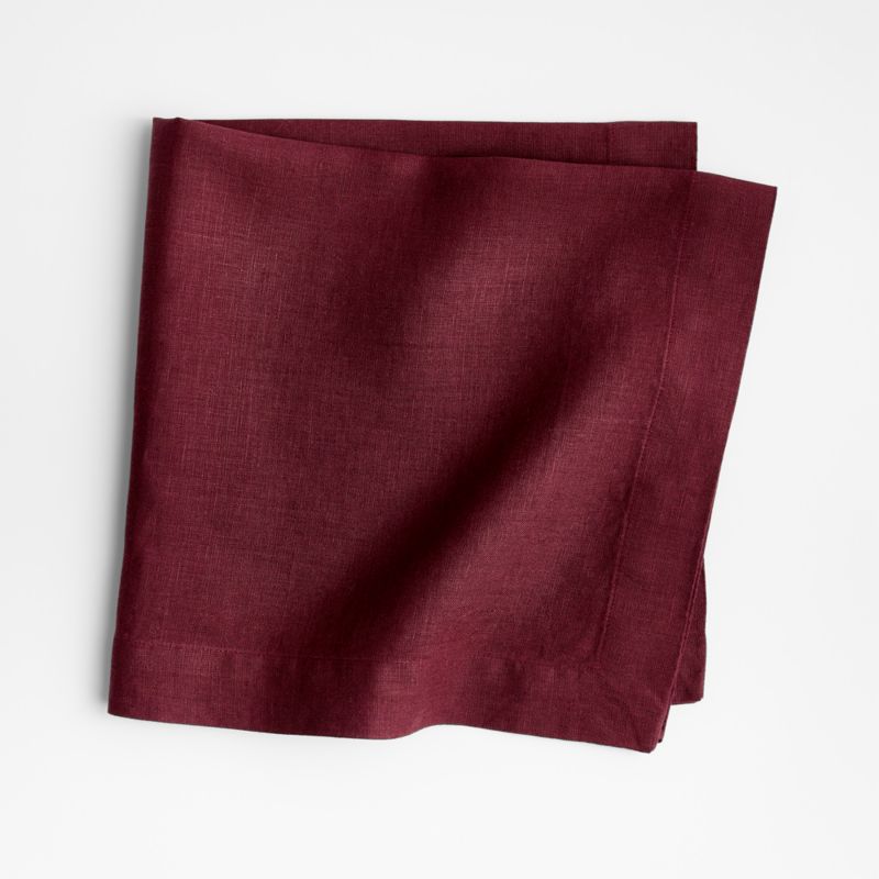 Marin Merlot Red European Flax ®-Certified Linen Napkin