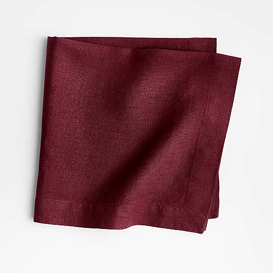 Marin Merlot Red Linen Napkin