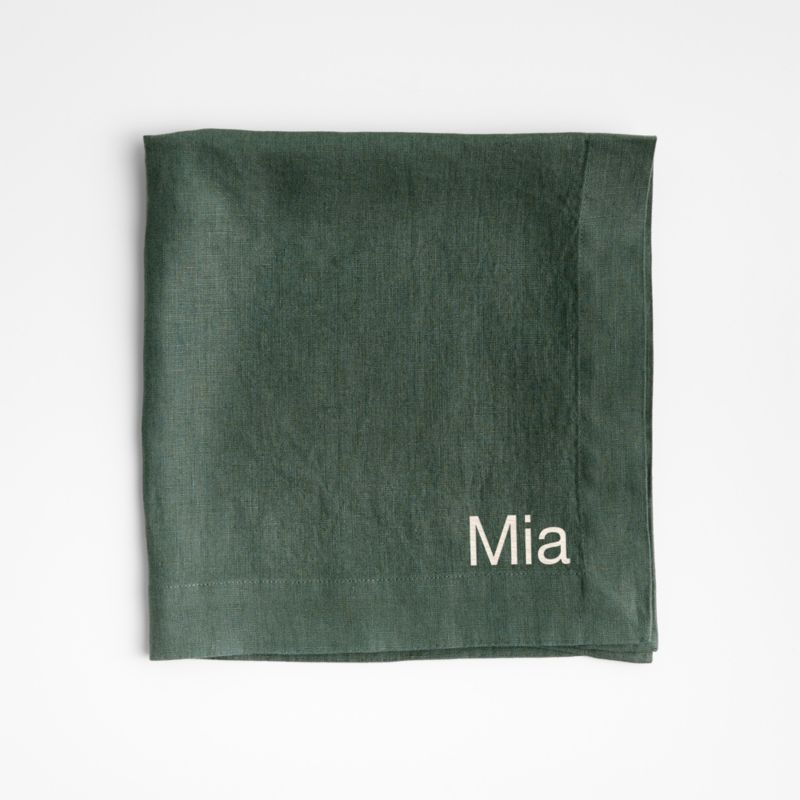 Marin Pine Green EUROPEAN FLAX ™-Certified Linen Napkin - image 7 of 9