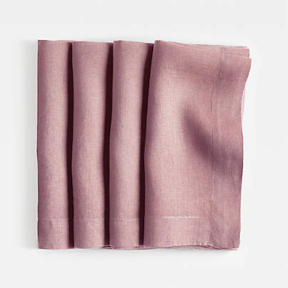 Marin Morning Mauve EUROPEAN FLAX ™-Certified Linen Napkin, Set of 4