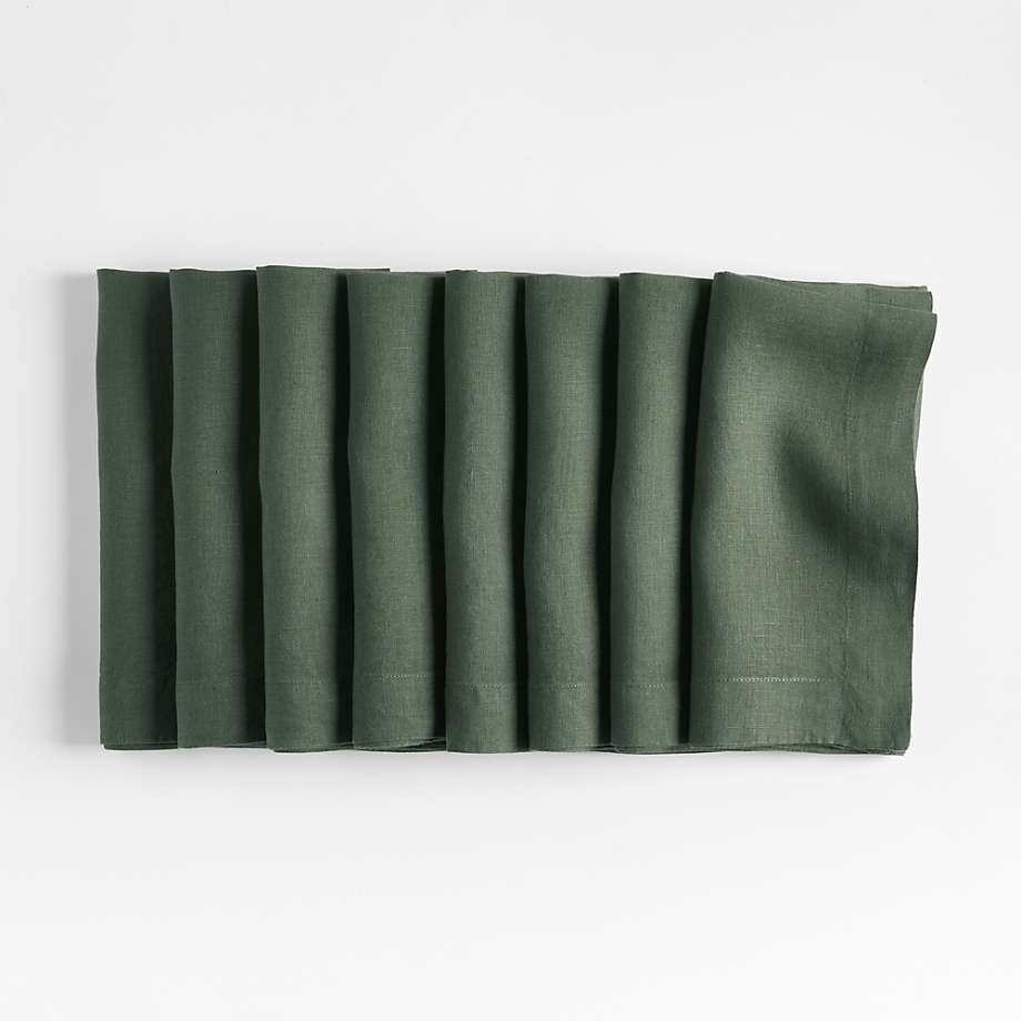 Forest Green Linen Napkin Set of 2 | MagicLinen