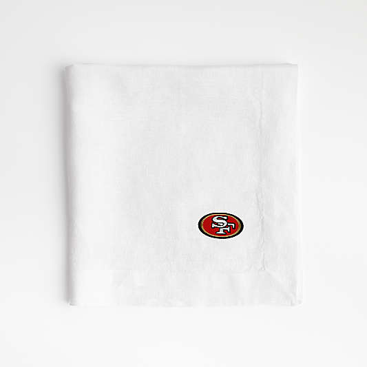 NFL Los Angeles Rams Marin White EUROPEAN FLAX ™-Certified Linen Napkin, Set of 4