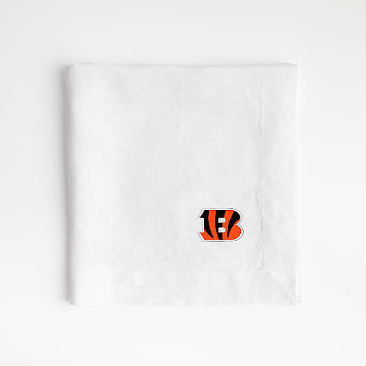 NFL Cincinnati Bengals Marin White EUROPEAN FLAX ™-Certified Linen Napkin, Set of 4