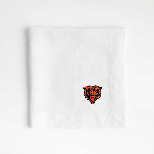 NFL Chicago Bears Marin White EUROPEAN FLAX ™-Certified Linen Napkin, Set of 4