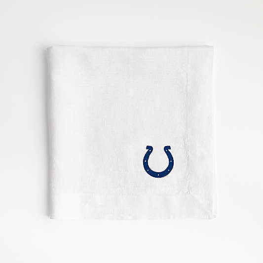 NFL Indianapolis Colts Marin White EUROPEAN FLAX ™-Certified Linen Napkin, Set of 4