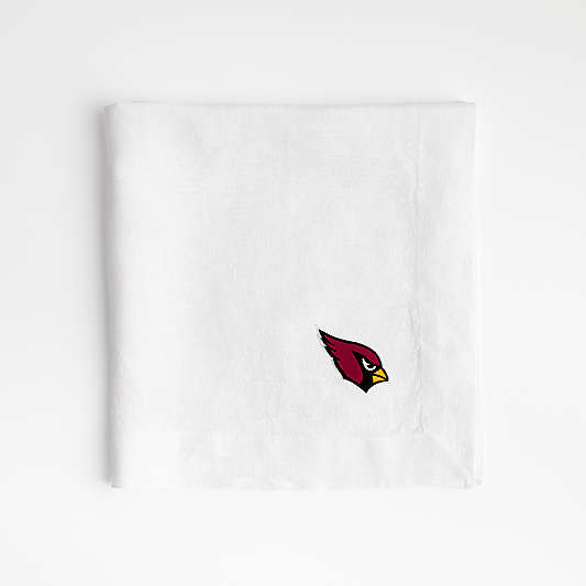 NFL Arizona Cardinals Marin White EUROPEAN FLAX ™-Certified Linen Napkin, Set of 4