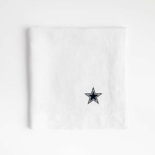 NFL Dallas Cowboys Marin White EUROPEAN FLAX ™-Certified Linen Napkin, Set of 4
