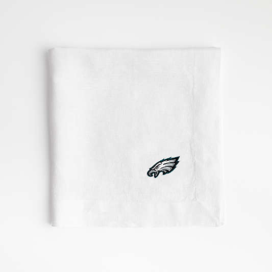 NFL Philadelphia Eagles Marin White EUROPEAN FLAX ™-Certified Linen Napkin, Set of 4