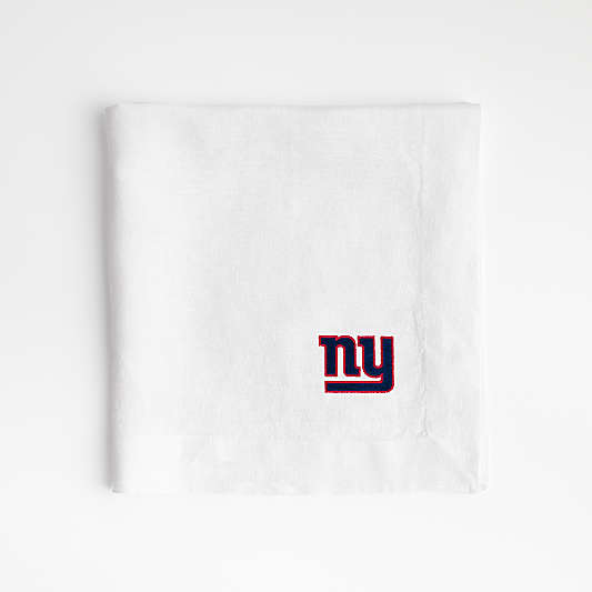 NFL New York Giants Marin White EUROPEAN FLAX ™-Certified Linen Napkin, Set of 4