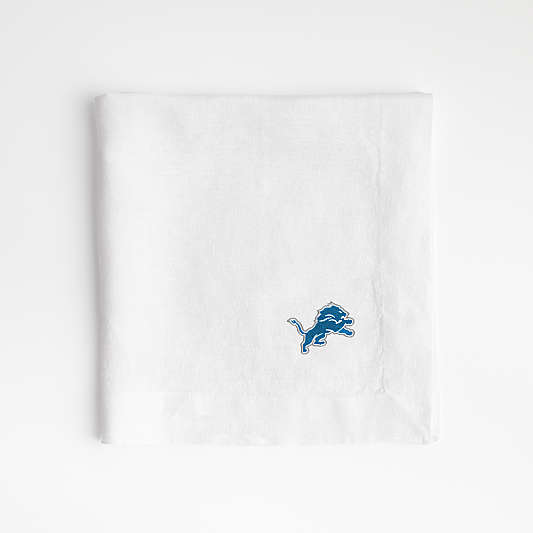 NFL Detroit Lions Marin White EUROPEAN FLAX ™-Certified Linen Napkin, Set of 4