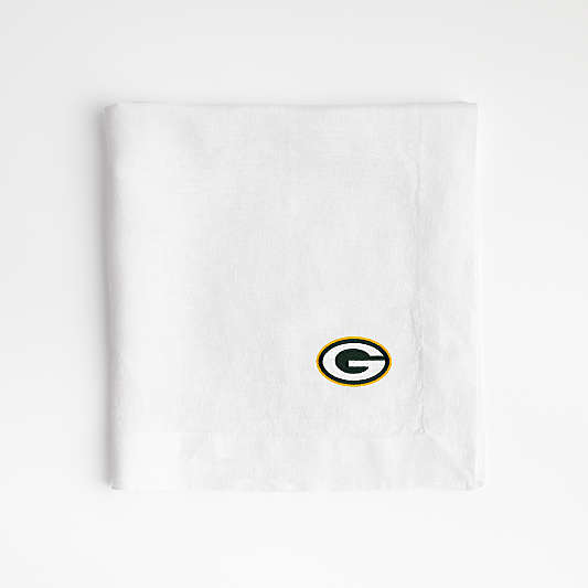 NFL Green Bay Packers Marin White EUROPEAN FLAX ™-Certified Linen Napkin, Set of 4