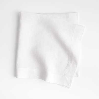 Marin White EUROPEAN FLAX ™-Certified Linen Napkin