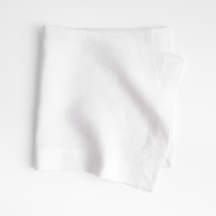 Marin White EUROPEAN FLAX -Certified Linen Napkin + Reviews | Crate & Barrel