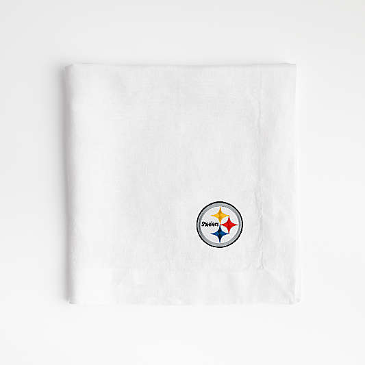 NFL Pittsburgh Steelers Marin White EUROPEAN FLAX ™-Certified Linen Napkin, Set of 4