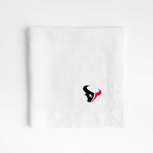 NFL Houston Texans Marin White EUROPEAN FLAX ™-Certified Linen Napkin, Set of 4