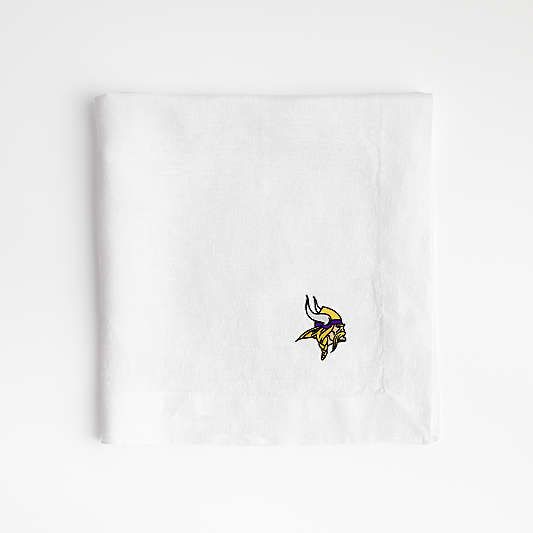 NFL Minnesota Vikings Marin White EUROPEAN FLAX ™-Certified Linen Napkin, Set of 4